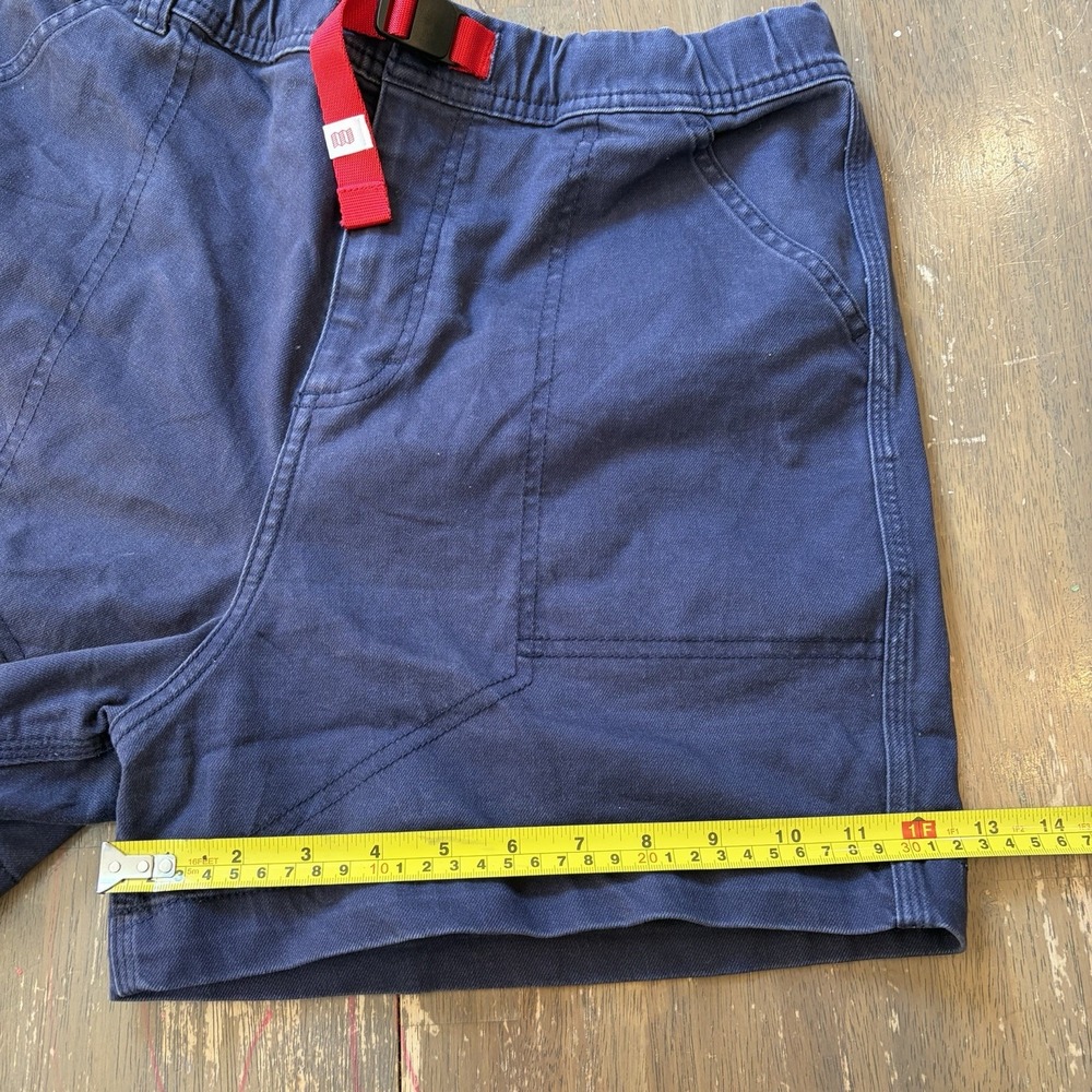 Topo Designs Shorts Womens Large Belted Organic Cotton Hiking Outdoors Blue - Picture 6 of 8
